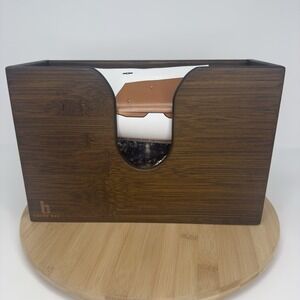 Cozee Bay Bamboo Paper Towel Dispenser - Wall Mount or Countertop, Vintage Brown